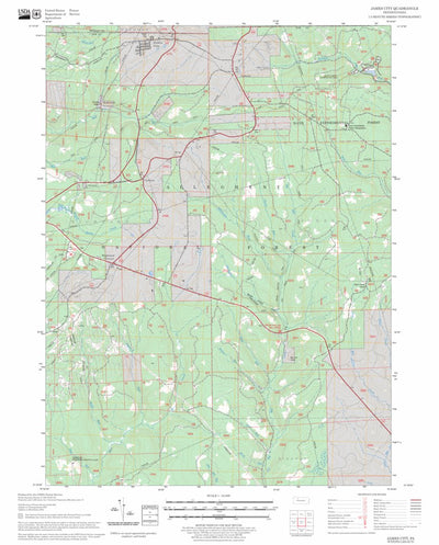 US Forest Service - Topo James City, PA FSTopo Legacy digital map