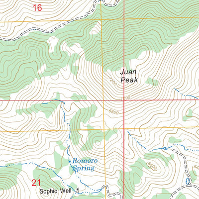 US Forest Service - Topo Jaralosa Mountain, NM FSTopo Legacy digital map