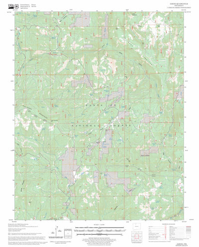 US Forest Service - Topo Jarosa, NM FSTopo Legacy digital map