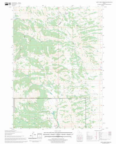 US Forest Service - Topo Jeff Cabin Creek, ID FSTopo Legacy digital map