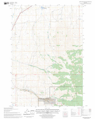 US Forest Service - Topo Jeff Davis Peak, MT FSTopo Legacy digital map