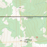 US Forest Service - Topo Jeff Davis Peak, MT FSTopo Legacy digital map