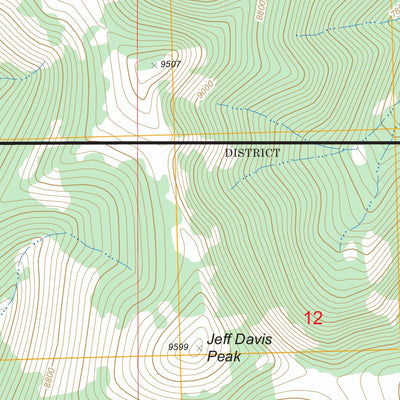 US Forest Service - Topo Jeff Davis Peak, MT FSTopo Legacy digital map