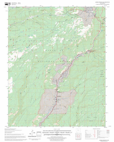 US Forest Service - Topo Jemez Springs, NM FSTopo Legacy digital map
