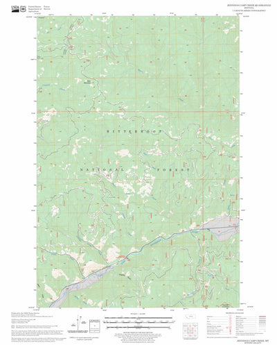 US Forest Service - Topo Jennings Camp Creek, MT FSTopo Legacy digital map