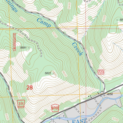 US Forest Service - Topo Jennings Camp Creek, MT FSTopo Legacy digital map