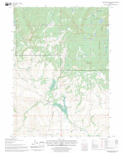US Forest Service - Topo Jensen Meadows, WY FSTopo Legacy digital map