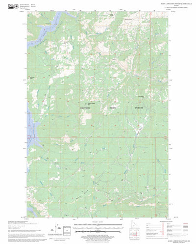 US Forest Service - Topo John Lewis Mountain, ID FSTopo Legacy digital map