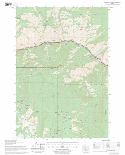 US Forest Service - Topo Johnson Butte, ID FSTopo Legacy digital map