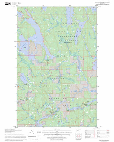 US Forest Service - Topo Johnson Lake, MN FSTopo Legacy digital map