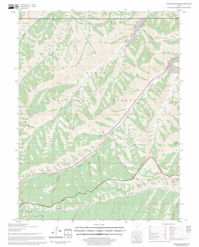US Forest Service - Topo Jones Hollow, UT FSTopo Legacy digital map