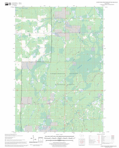 US Forest Service - Topo Jump River Fire Tower SW, WI FSTopo Legacy digital map