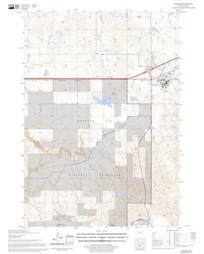 US Forest Service - Topo Kadoka, SD FSTopo Legacy digital map