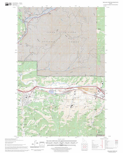 US Forest Service - Topo Kellogg West, ID FSTopo Legacy digital map