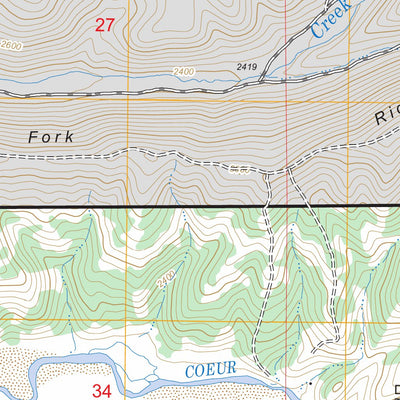 US Forest Service - Topo Kellogg West, ID FSTopo Legacy digital map