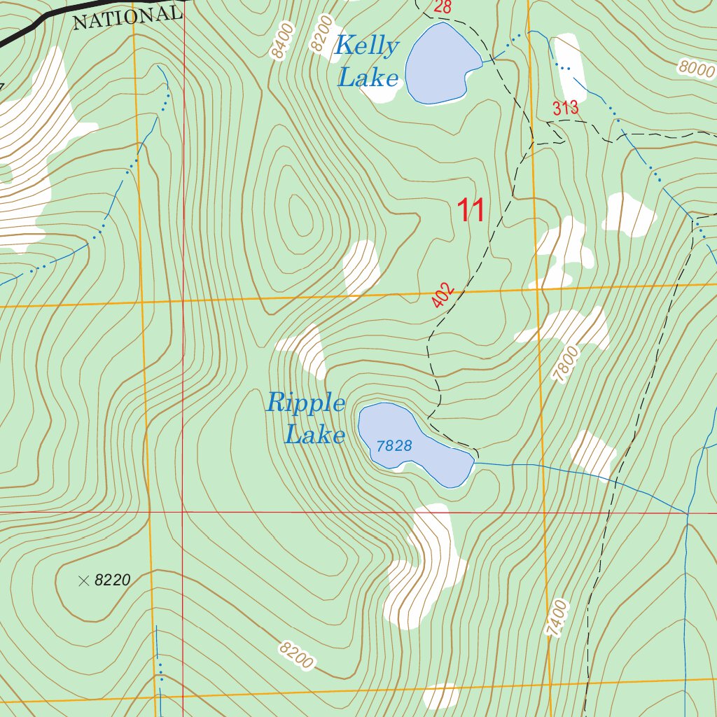 Kely Map Kelly Lake, MT FSTopo Legacy Map by US Forest Service - Topo | Avenza Maps