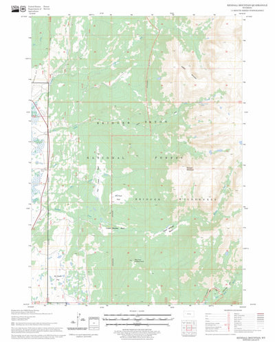US Forest Service - Topo Kendall Mountain, WY FSTopo Legacy digital map
