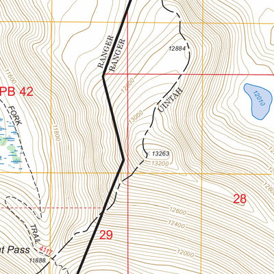 US Forest Service - Topo Kings Peak, UT FSTopo Legacy digital map