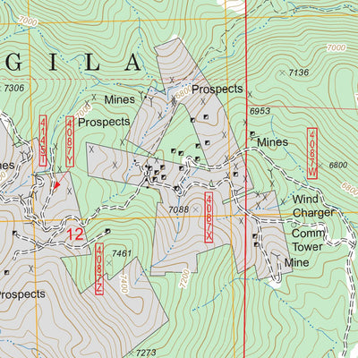 US Forest Service - Topo Kingston, NM FSTopo Legacy digital map