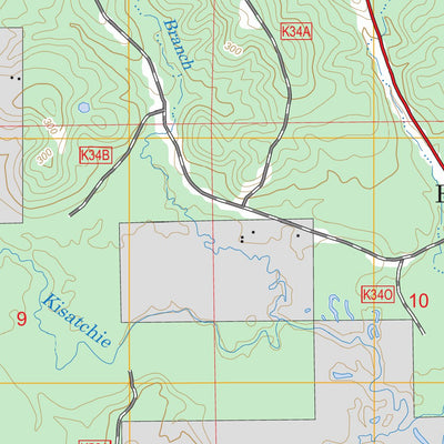 US Forest Service - Topo Kisatchie, LA FSTopo Legacy digital map