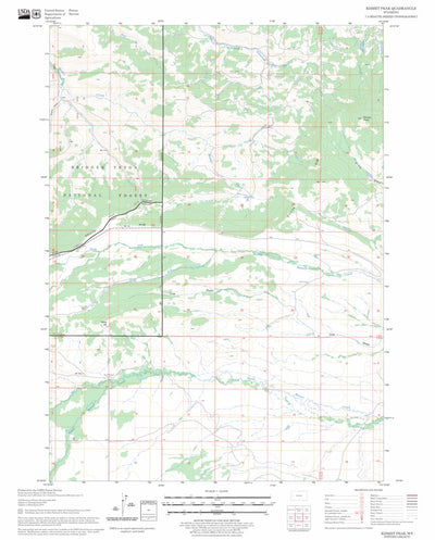 US Forest Service - Topo Kismet Peak, WY FSTopo Legacy digital map