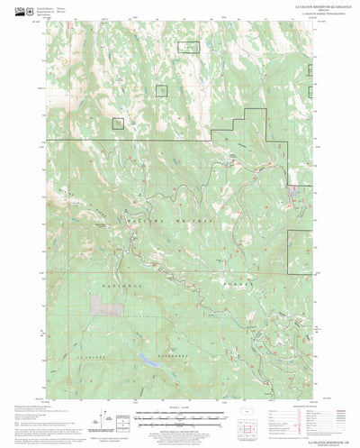 US Forest Service - Topo La Grande Reservoir, OR FSTopo Legacy digital map