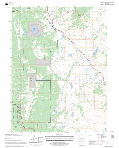 US Forest Service - Topo Lake Agnes, CO FSTopo Legacy digital map