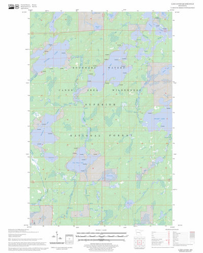 US Forest Service - Topo Lake Agnes, MN FSTopo Legacy digital map