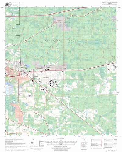 US Forest Service - Topo Lake City East, FL FSTopo Legacy digital map