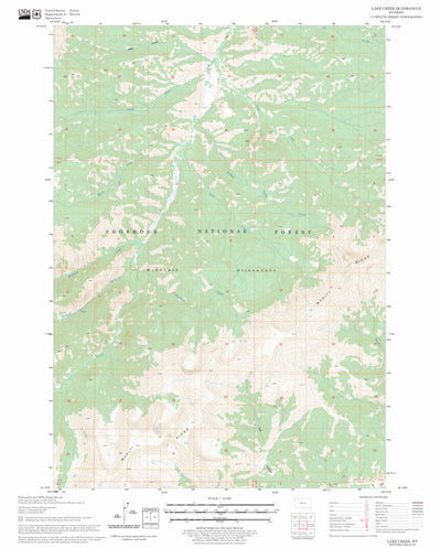 US Forest Service - Topo Lake Creek, WY FSTopo Legacy digital map