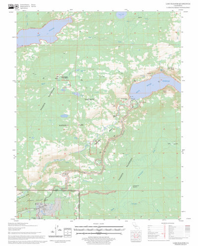 US Forest Service - Topo Lake Eleanor, CA FSTopo Legacy digital map