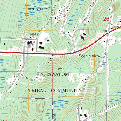 US Forest Service - Topo Lake Lucerne, WI FSTopo Legacy digital map