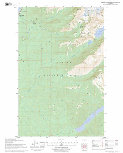 US Forest Service - Topo Lake McDonald East, MT FSTopo Legacy digital map