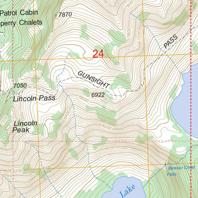 US Forest Service - Topo Lake McDonald East, MT FSTopo Legacy digital map