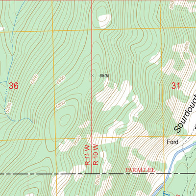 US Forest Service - Topo Lake Mountain, MT FSTopo Legacy digital map