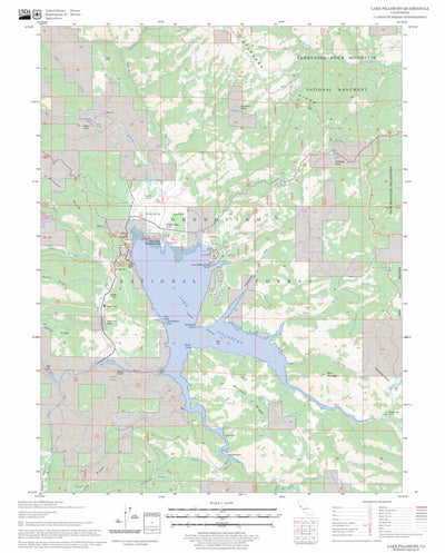 US Forest Service - Topo Lake Pillsbury, CA FSTopo Legacy digital map