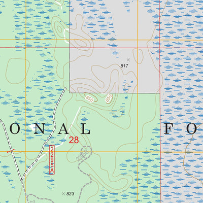 US Forest Service - Topo Lake Stella, MI FSTopo Legacy digital map