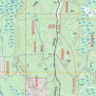 US Forest Service - Topo Lake Stella, MI FSTopo Legacy digital map