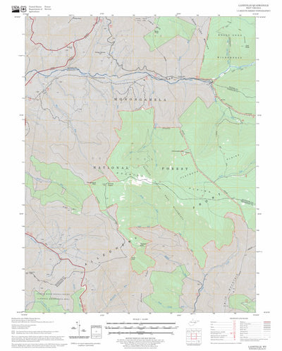 US Forest Service - Topo Laneville, WV FSTopo Legacy digital map