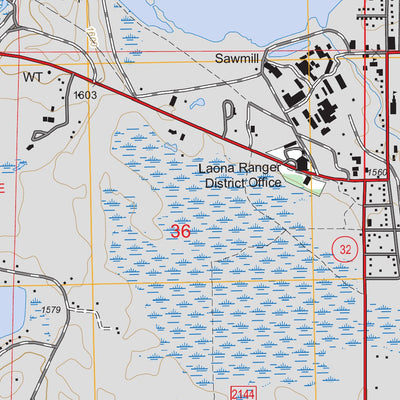 US Forest Service - Topo Laona, WI FSTopo Legacy digital map
