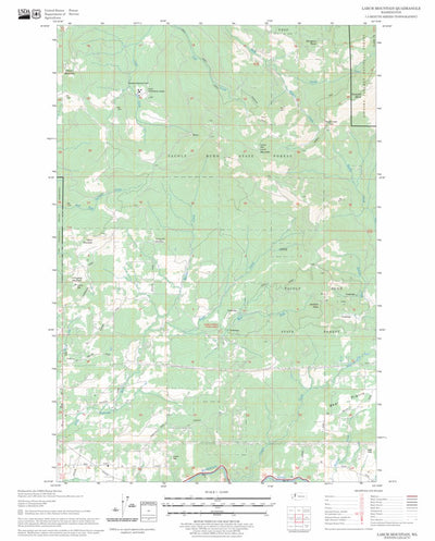 US Forest Service - Topo Larch Mountain, WA FSTopo Legacy digital map