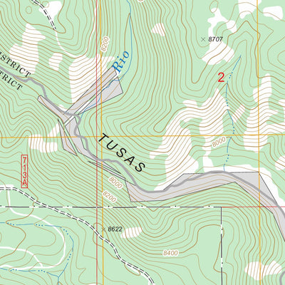 US Forest Service - Topo Las Tablas, NM FSTopo Legacy digital map