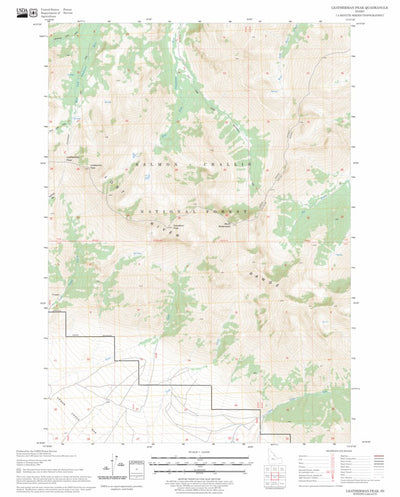 US Forest Service - Topo Leatherman Peak, ID FSTopo Legacy digital map
