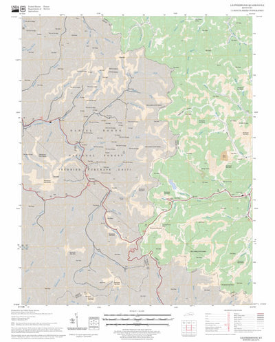 US Forest Service - Topo Leatherwood, KY FSTopo Legacy digital map