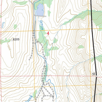 US Forest Service - Topo Leavitt Reservoir, WY FSTopo Legacy digital map