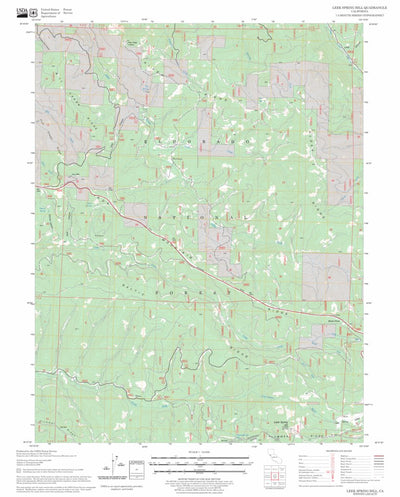 US Forest Service - Topo Leek Spring Hill, CA FSTopo Legacy digital map