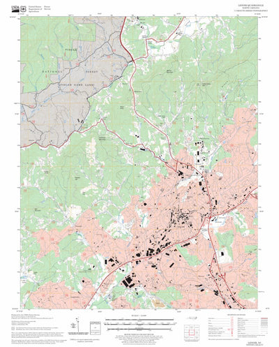 US Forest Service - Topo Lenoir, NC FSTopo Legacy digital map