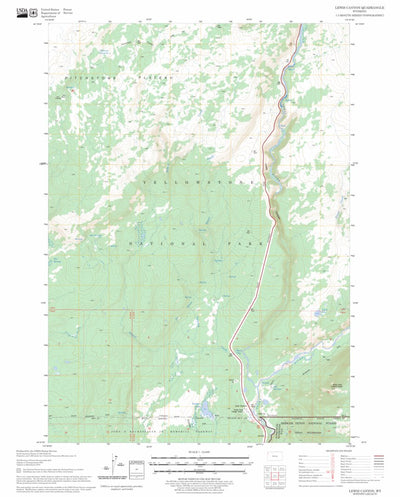 US Forest Service - Topo Lewis Canyon, WY FSTopo Legacy digital map