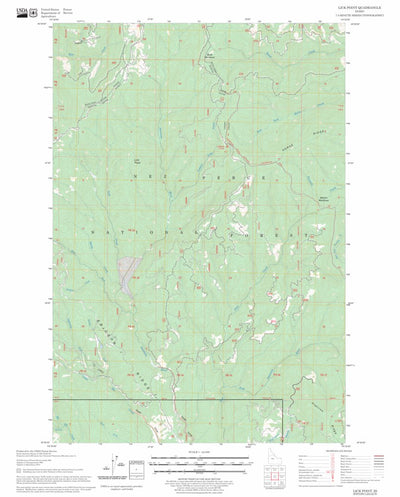 US Forest Service - Topo Lick Point, ID FSTopo Legacy digital map