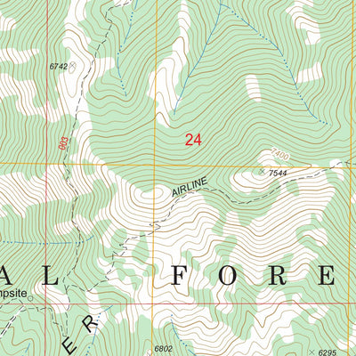 US Forest Service - Topo Lightning Ridge, ID FSTopo Legacy digital map